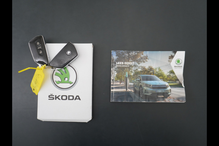 Škoda ENYAQ iV 60 Navi Ecc Adaptive-Cruise Camera Apple Carplay Android Keyless Led Pdc DabBusiness Edition Plus Stoelverwarming Bluetooth Dodehoek detector Draadloze tel.lader Rijstrooksensor Regen-Lichtsensor Origineel Nederlandse 1e Eigenaar Auto nieuwprijs €51.910,-