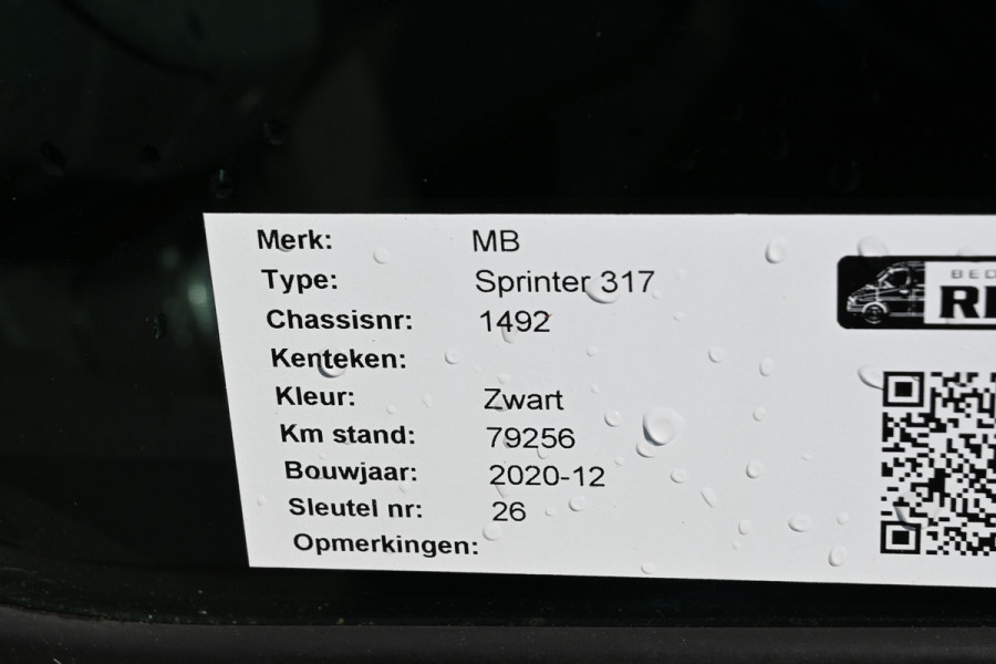 Mercedes-Benz Sprinter 317 CDI L2H1 DC LED, Distronic, 10.25 MBUX met Navigatie en Camera