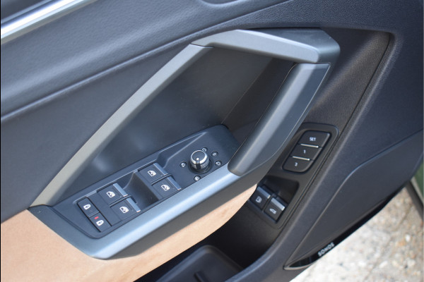 Audi Q3 Sportback 45 TFSI e S-Line Black Ed Uniek District Groen Metallic Pano Memory Navi 360 Camera Leder Trekhaak 20 Inch