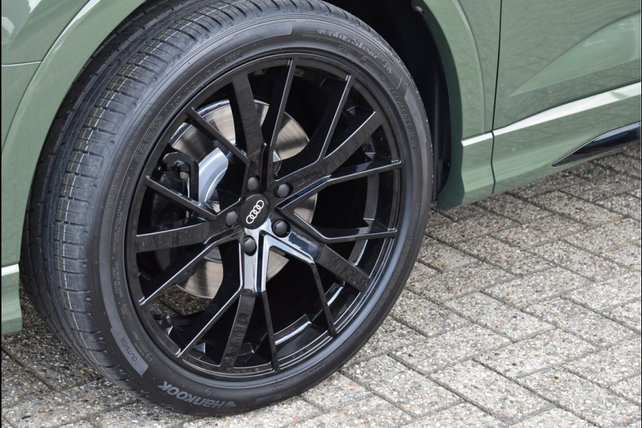 Audi Q3 Sportback 45 TFSI e S-Line Black Ed Uniek District Groen Metallic Pano Memory Navi 360 Camera Leder Trekhaak 20 Inch
