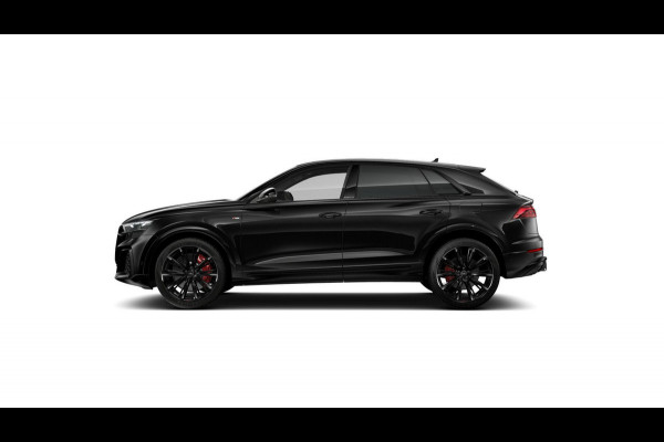 Audi Q8 55 TFSI e quattro Pro Line S 394pk | Rood stiksel / Gordels | Panoramadak | B&O | Vierwielbesturing | Ass.Plus.Remote | Sportstoel Plus | 23'' inch Zwart | Trekhaak |