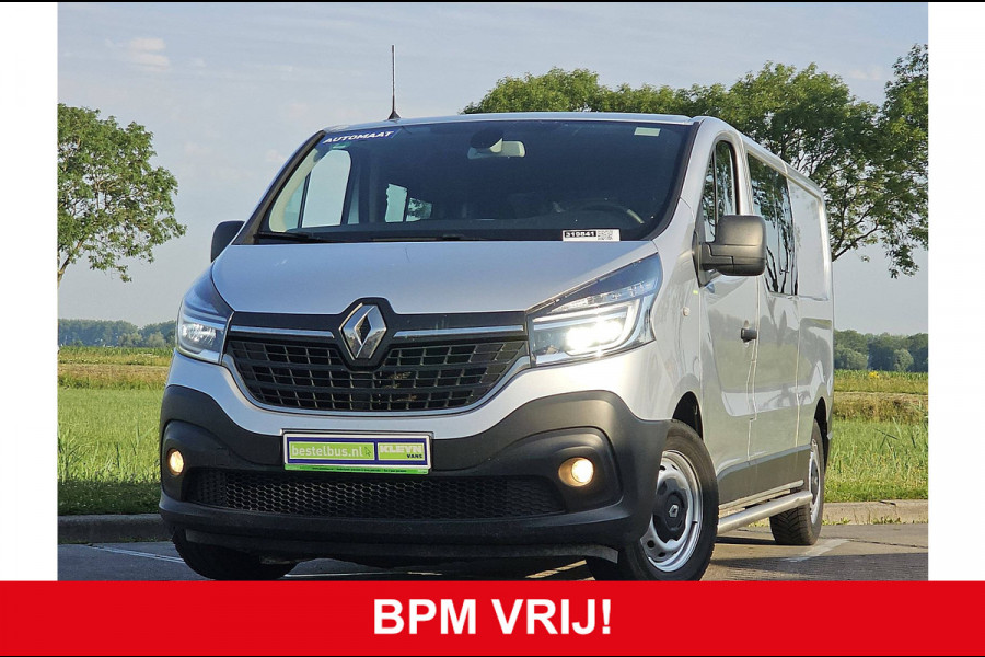 Renault Trafic 2.0 dCi 145 T29 L2H1 DC Comfort Airco Automaat Navi Sidebars Euro6 145Pk NAP 1e Eigenaar!