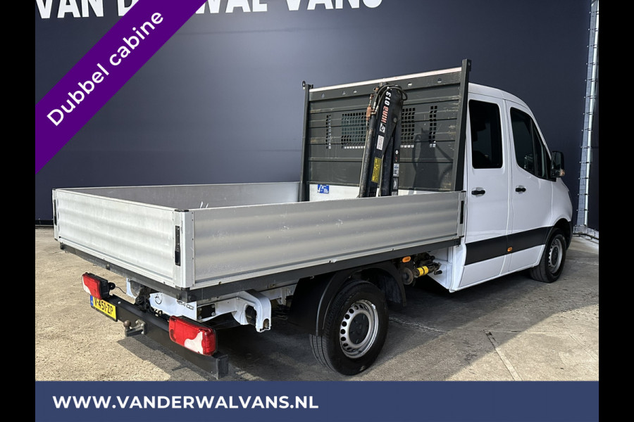 Mercedes-Benz Sprinter 314 CDI 143pk Pick-Up Open Laadbak 1000kg Kraan Dubbele Cabine Euro6 Airco | 3500kg Trekhaak | 6-Zits Apple Carplay, Android Auto, Cruisecontrol