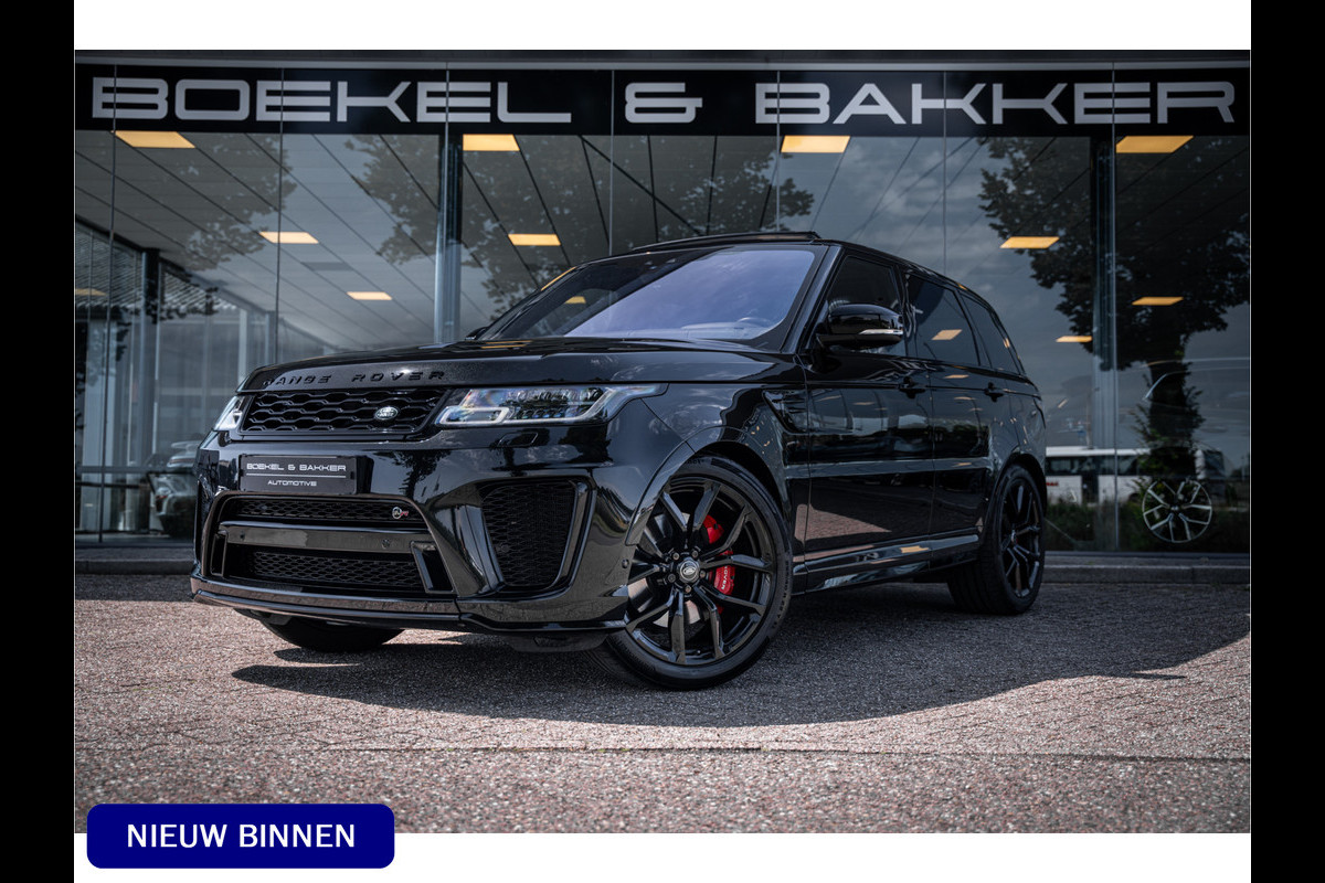 Land Rover Range Rover Sport 5.0 V8 SC SVR ** Panodak ** Carbon ** Dealeronderhouden! Land Rover Range Rover Sport 5.0 V8 SC SVR ** Panodak ** Carbon ** Dealeronderhouden!