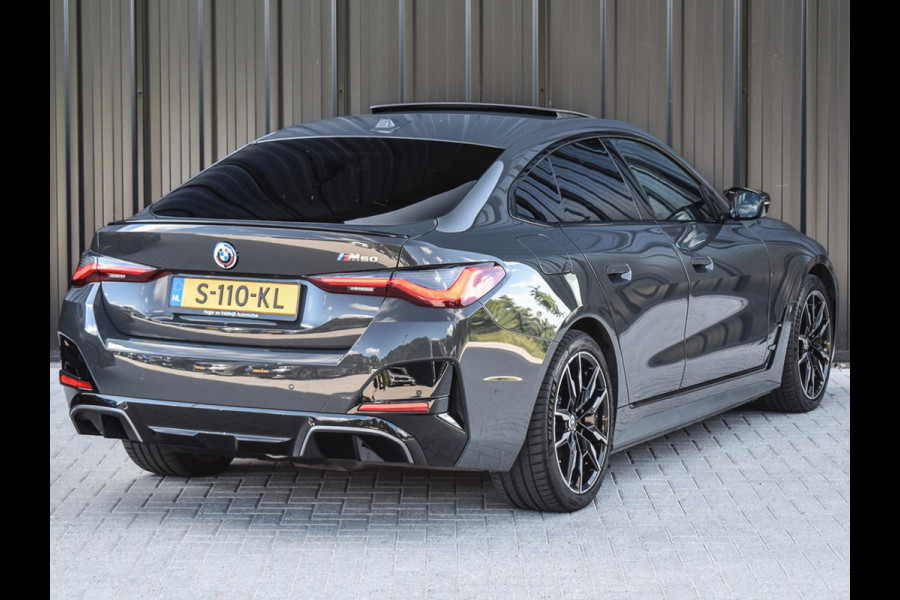 BMW i4 M50 High Executive 84 kWh | M-SPORT | SCHUIF -\- KANTELDAK | HARMAN KARDON | ELEKTR. VERST. STOELEN | STOEL- VERWARMING EN KOELI