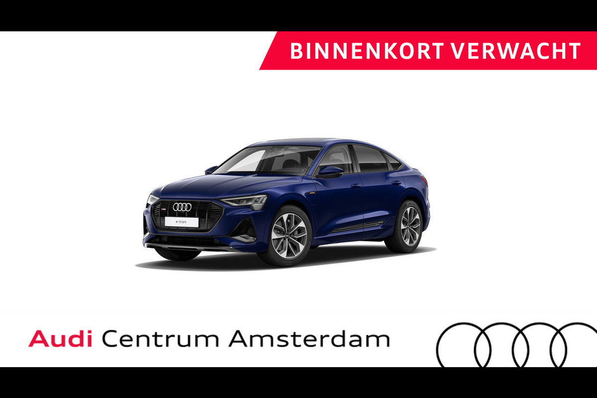 Audi e-tron Sportback 55 quattro S edition 95 kWh 408pk | SoH 91% | Panoramadak | Trekhaak | Diamond Stitching Lederen | Stoelverstelling met geheugen | Head up Display Audi e-tron Sportback 55 quattro S edition 95 kWh 408pk | SoH 91% | Panoramadak | Trekhaak | Diamond Stitching Lederen | Stoelverstelling met geheugen | Head up Display