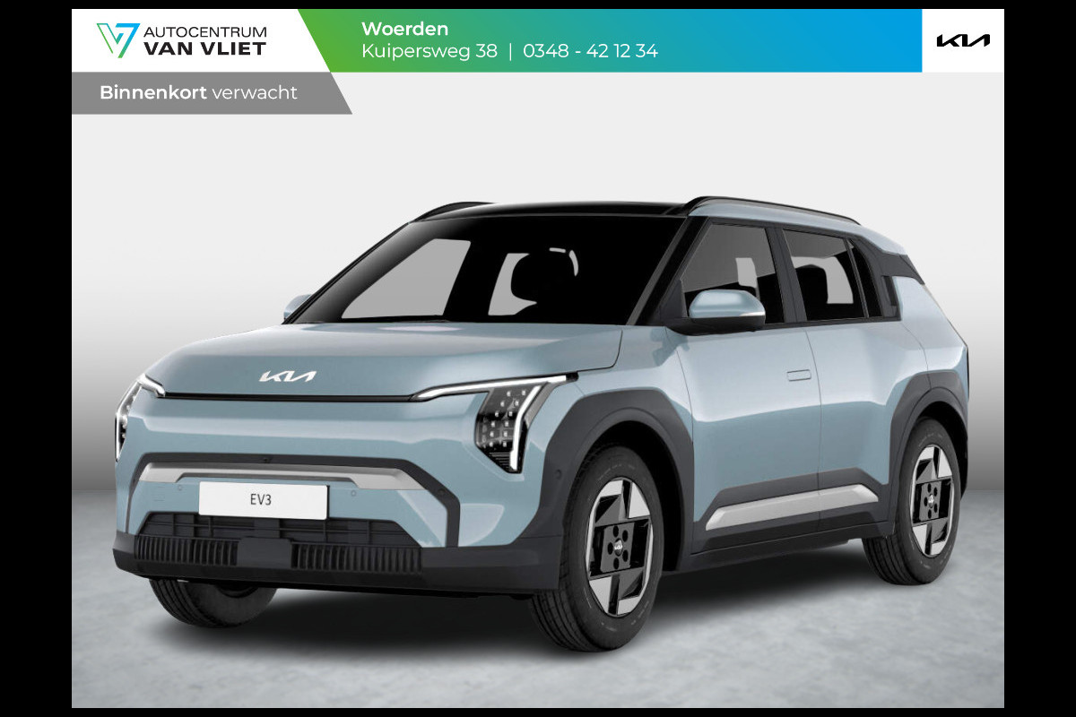 Kia EV3 Air 58.3 kWh | Op voorraad | Navi | 17" | Adapt. Cruise | Clima | PDC | Dakrails | Private Lease € 459,- Actie ! Kia EV3 Air 58.3 kWh | Op voorraad | Navi | 17" | Adapt. Cruise | Clima | PDC | Dakrails | Private Lease € 459,- Actie !