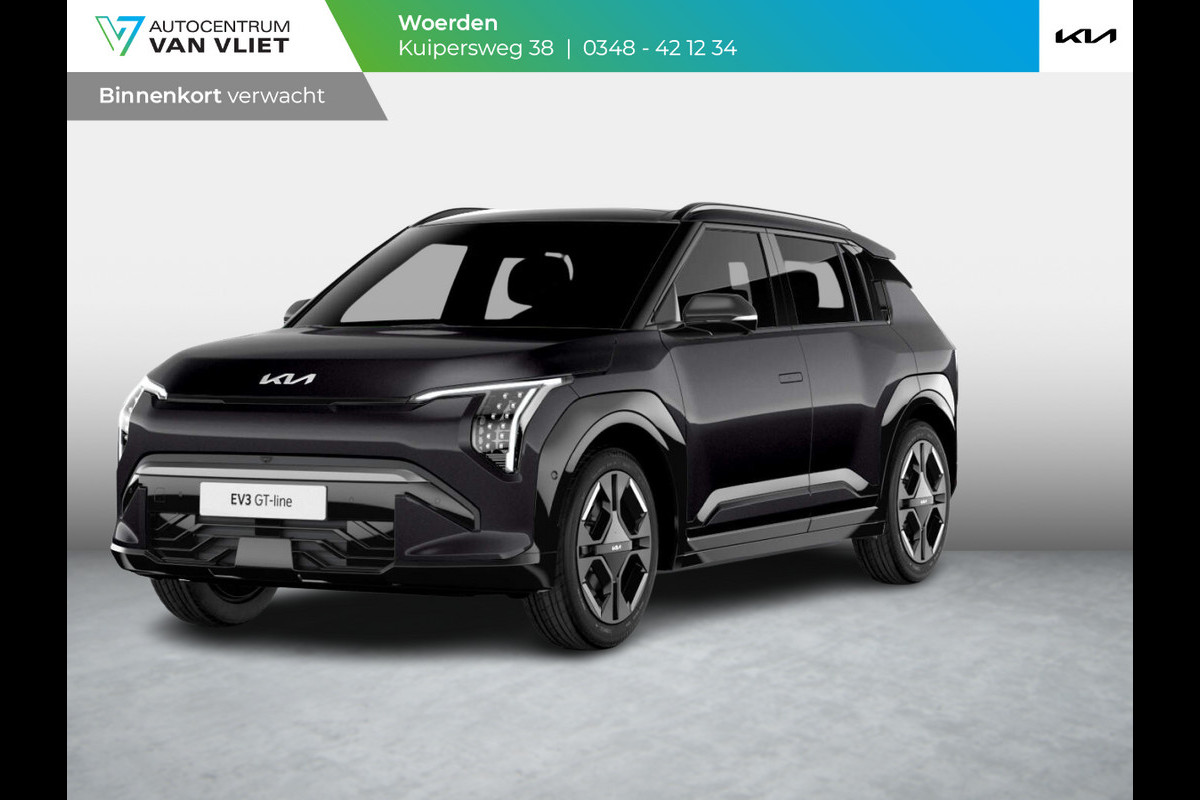 Kia EV3 GT-Line 81.4 kWh | 600km Rijbereik | Navi | 19" | Adapt. Cruise | Clima | Schuif/Kanteldak | Stoel&Stuurverw. | Priv Glass | BSM | Harman Kardon | LED | Private Lease € 614,- Actie ! Kia EV3 GT-Line 81.4 kWh | 600km Rijbereik | Navi | 19" | Adapt. Cruise | Clima | Schuif/Kanteldak | Stoel&Stuurverw. | Priv Glass | BSM | Harman Kardon | LED | Private Lease € 614,- Actie !