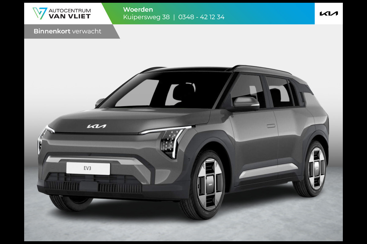 Kia EV3 Plus Advanced 81.4 kWh | Levering Juni | Navi | 19" | Adapt. Cruise | Clima | Schuif/Kanteldak | Stoel&Stuurverw. | Priv Glass | BSM | Harman Kardon