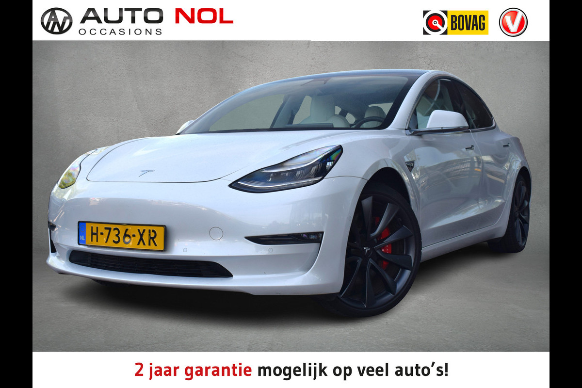 Tesla Model 3 Performance AWD 75 kWh | Autopilot | 461pk | Leder | 19'' Tesla Model 3 Performance AWD 75 kWh | Autopilot | 461pk | Leder | 19''