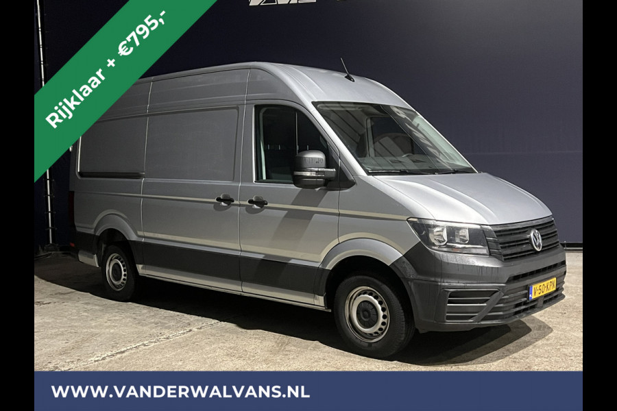 Volkswagen Crafter 2.0 TDI 140pk L3H3 L2H2 Euro6 RIJKLAAR Airco | Navigatie | Apple Carplay | Android Auto | Cruisecontrol Bijrijdersbank, 3000kg trekvermogen, zilver