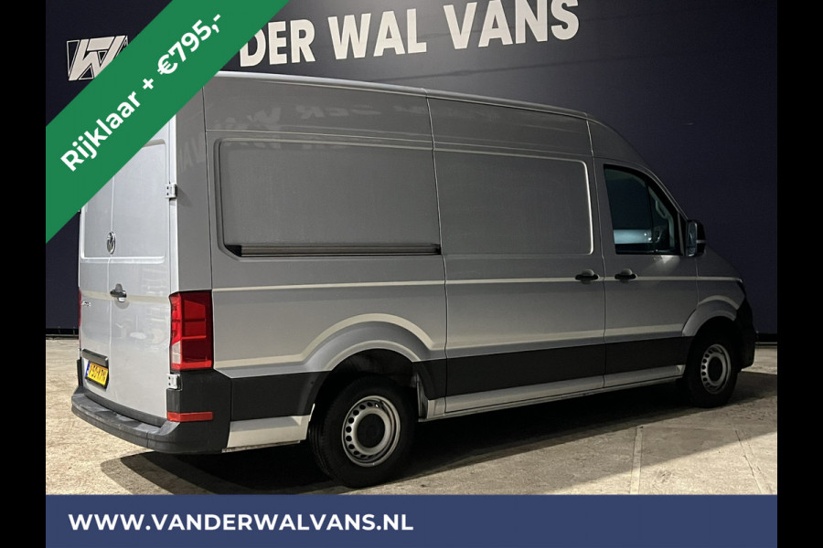 Volkswagen Crafter 2.0 TDI 140pk L3H3 L2H2 Euro6 RIJKLAAR Airco | Navigatie | Apple Carplay | Android Auto | Cruisecontrol Bijrijdersbank, 3000kg trekvermogen, zilver