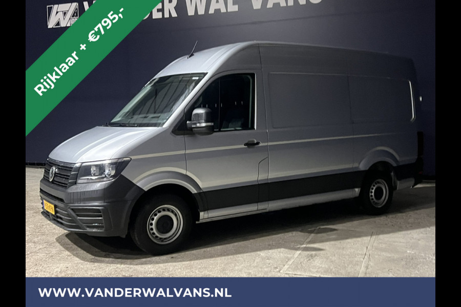 Volkswagen Crafter 2.0 TDI 140pk L3H3 L2H2 Euro6 RIJKLAAR Airco | Navigatie | Apple Carplay | Android Auto | Cruisecontrol Bijrijdersbank, 3000kg trekvermogen, zilver