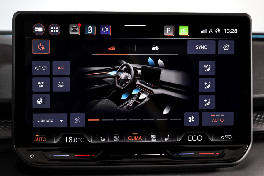 CUPRA Terramar 1.5 TSI e-Hybrid 272 PK VZ Performance | S/K-Panodak | Sennheiser Audio | Adapt. Cruise | Memory Stoel | Stoel-+Stuurverw. | PDC | 360 Camera | NAV + App. Connect | ECC | Elek. Klep | LM 19" | Dark Void lak | 5209