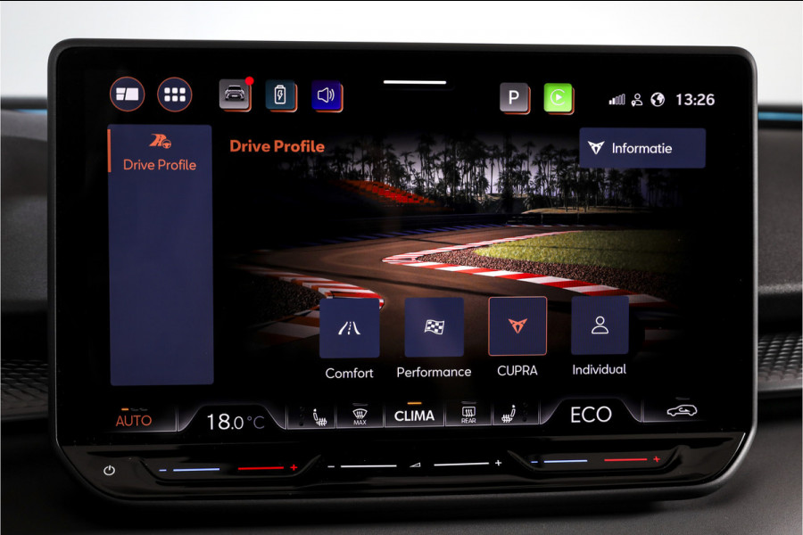 CUPRA Terramar 1.5 TSI e-Hybrid 272 PK VZ Performance | S/K-Panodak | Sennheiser Audio | Adapt. Cruise | Memory Stoel | Stoel-+Stuurverw. | PDC | 360 Camera | NAV + App. Connect | ECC | Elek. Klep | LM 19" | Dark Void lak | 5209