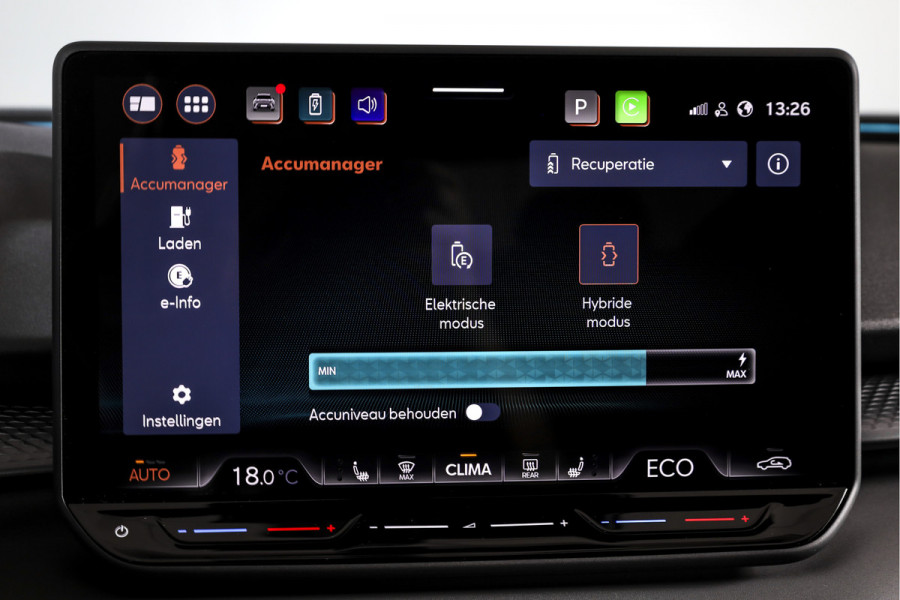 CUPRA Terramar 1.5 TSI e-Hybrid 272 PK VZ Performance | S/K-Panodak | Sennheiser Audio | Adapt. Cruise | Memory Stoel | Stoel-+Stuurverw. | PDC | 360 Camera | NAV + App. Connect | ECC | Elek. Klep | LM 19" | Dark Void lak | 5209
