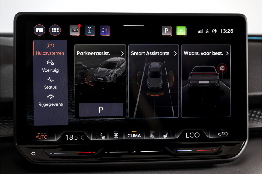 CUPRA Terramar 1.5 TSI e-Hybrid 272 PK VZ Performance | S/K-Panodak | Sennheiser Audio | Adapt. Cruise | Memory Stoel | Stoel-+Stuurverw. | PDC | 360 Camera | NAV + App. Connect | ECC | Elek. Klep | LM 19" | Dark Void lak | 5209