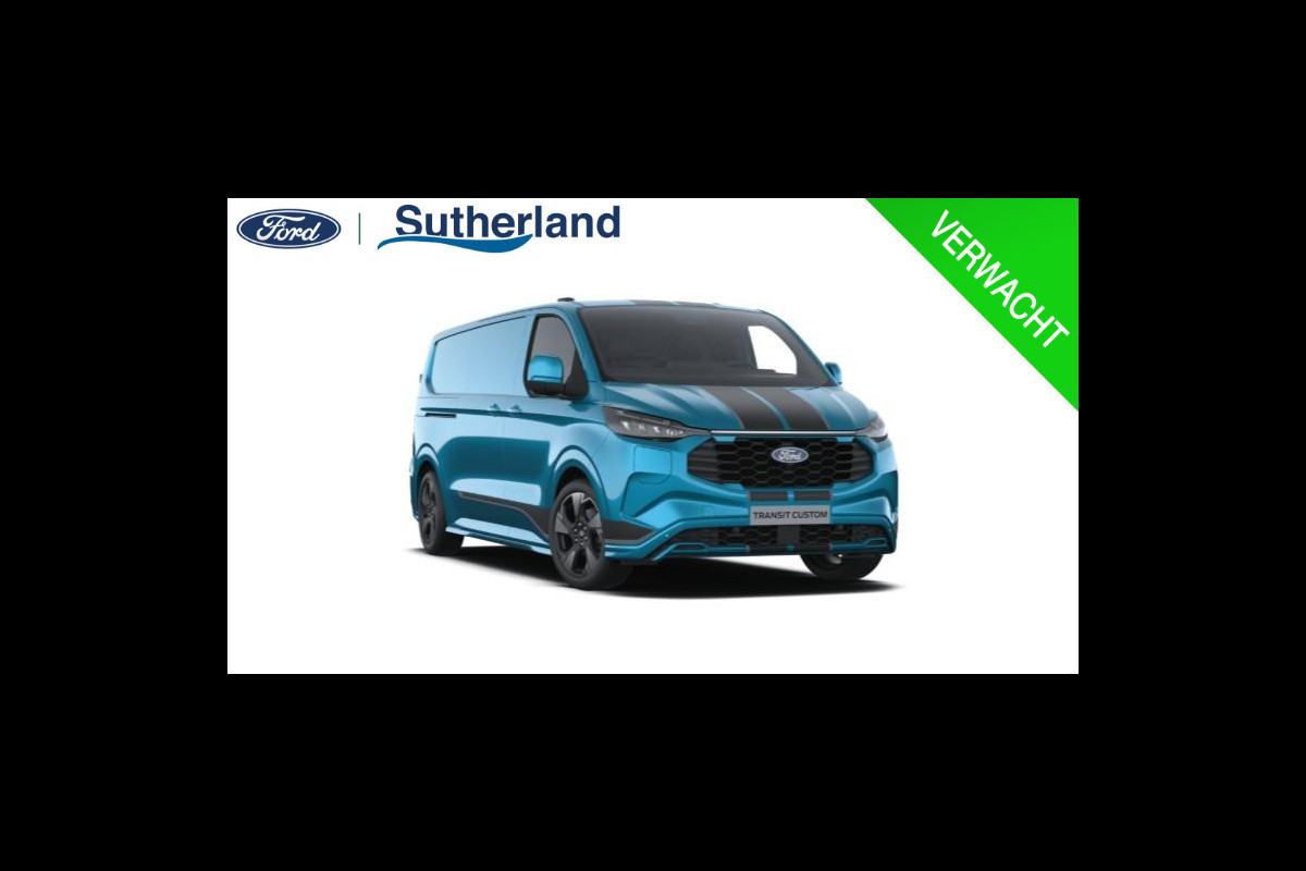 Ford Transit Custom 320 2.5 PHEV L2H1 Sport 233pk | Inklapbare trekhaak | 19 inch lichtmetalen Sport velgen (mat zwart) | Verwarmbaar stuurwiel | Navigatie systeem | B&O speakers Ford Transit Custom 320 2.5 PHEV L2H1 Sport 233pk | Inklapbare trekhaak | 19 inch lichtmetalen Sport velgen (mat zwart) | Verwarmbaar stuurwiel | Navigatie systeem | B&O speakers