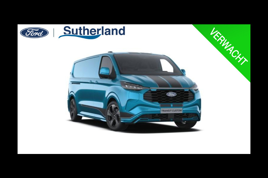 Ford Transit Custom 320 2.5 PHEV L2H1 Sport 233pk | Inklapbare trekhaak | 19 inch lichtmetalen Sport velgen (mat zwart) | Verwarmbaar stuurwiel  | Navigatie systeem | B&O speakers