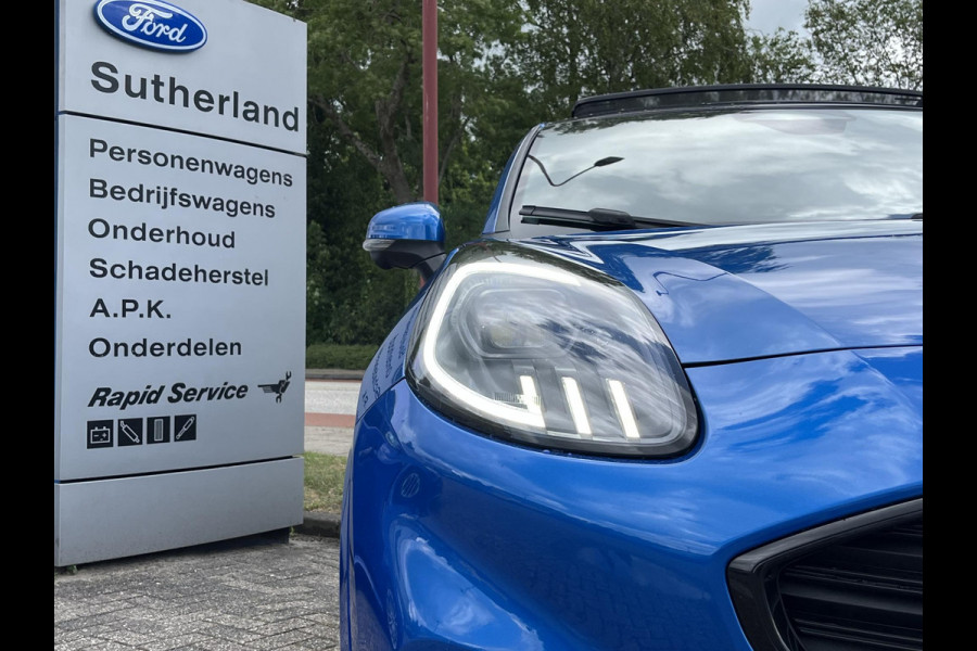 Ford Puma 1.0 EcoBoost Hybrid ST-Line X 155pk Automaat | Panoramadak | Afneembare trekhaak | Winter Pack | Adaptive cruise control | 360 graden camera | Bang&Olufsen | Elektrsiche achterklep | Matrix LED