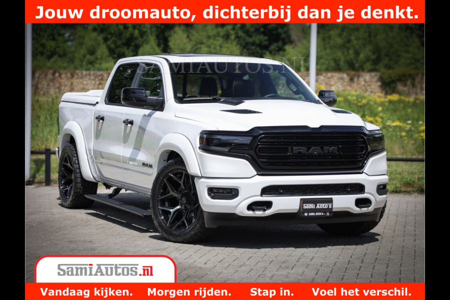 Dodge Ram 1500 Limited Night | 5.7 V8 Hemi Full Option | Comfortabele Dubbele Cabine met Royale 5 Zitplaatsen | De Meest Luxe en Volle Pick-Up in zijn Klasse | BPM vrij | Nu Leverbaar uit Voorraad | Voorraad Nr v45lpr