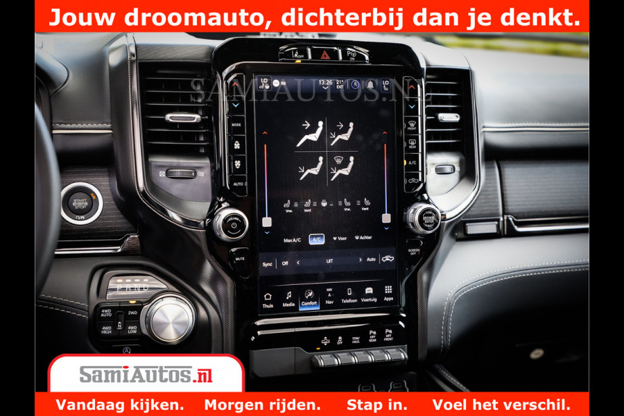 Dodge Ram 1500 Limited Night | 5.7 V8 Hemi Full Option | Comfortabele Dubbele Cabine met Royale 5 Zitplaatsen | De Meest Luxe en Volle Pick-Up in zijn Klasse | BPM vrij | Nu Leverbaar uit Voorraad | Voorraad Nr v45lpr