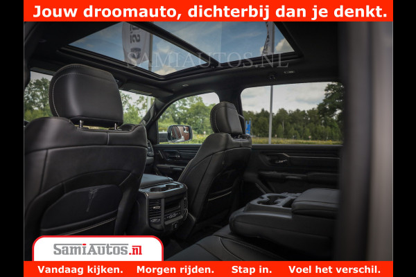 Dodge Ram 1500 Limited Night | 5.7 V8 Hemi Full Option | Comfortabele Dubbele Cabine met Royale 5 Zitplaatsen | De Meest Luxe en Volle Pick-Up in zijn Klasse | BPM vrij | Nu Leverbaar uit Voorraad | Voorraad Nr v45lpr