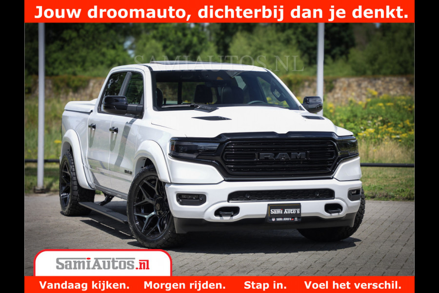 Dodge Ram 1500 Limited Night | 5.7 V8 Hemi Full Option | Comfortabele Dubbele Cabine met Royale 5 Zitplaatsen | De Meest Luxe en Volle Pick-Up in zijn Klasse | BPM vrij | Nu Leverbaar uit Voorraad | Voorraad Nr v45lpr