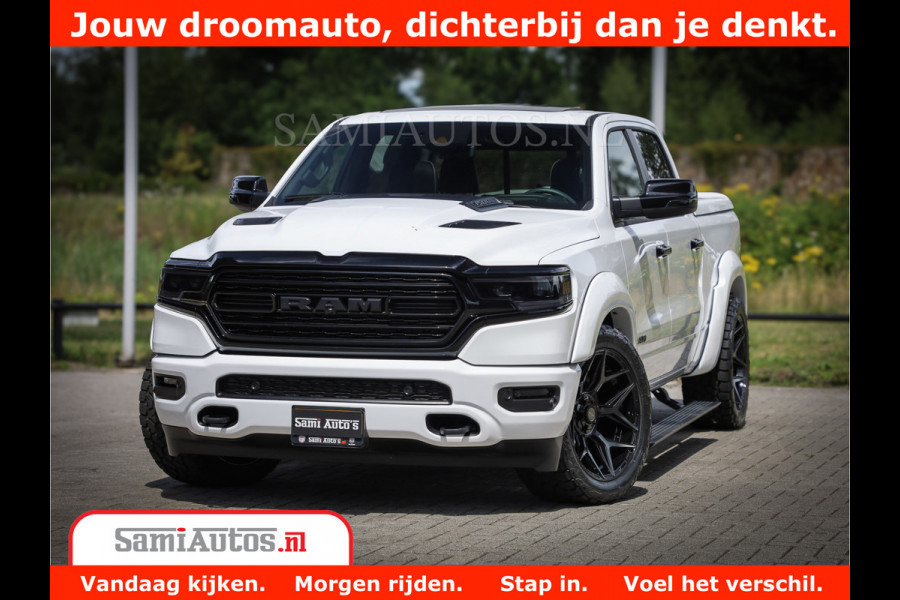 Dodge Ram 1500 Limited Night | 5.7 V8 Hemi Full Option | Comfortabele Dubbele Cabine met Royale 5 Zitplaatsen | De Meest Luxe en Volle Pick-Up in zijn Klasse | BPM vrij | Nu Leverbaar uit Voorraad | Voorraad Nr v45lpr