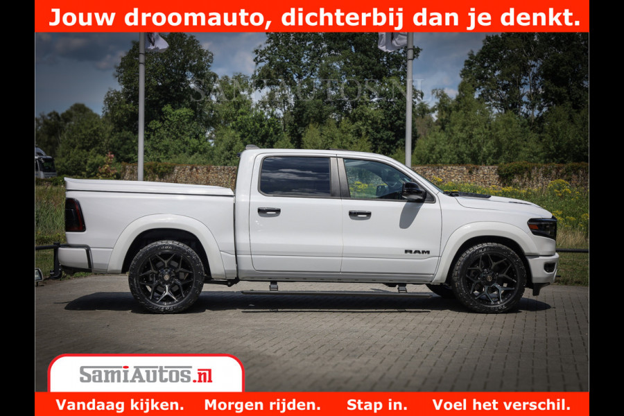 Dodge Ram 1500 Limited Night | 5.7 V8 Hemi Full Option | Comfortabele Dubbele Cabine met Royale 5 Zitplaatsen | De Meest Luxe en Volle Pick-Up in zijn Klasse | BPM vrij | Nu Leverbaar uit Voorraad | Voorraad Nr v45lpr