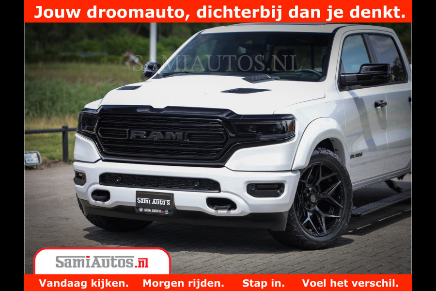 Dodge Ram 1500 Limited Night | 5.7 V8 Hemi Full Option | Comfortabele Dubbele Cabine met Royale 5 Zitplaatsen | De Meest Luxe en Volle Pick-Up in zijn Klasse | BPM vrij | Nu Leverbaar uit Voorraad | Voorraad Nr v45lpr