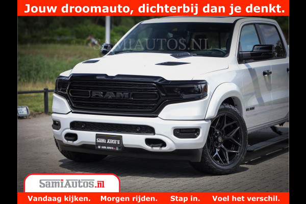Dodge Ram 1500 Limited Night | 5.7 V8 Hemi Full Option | Comfortabele Dubbele Cabine met Royale 5 Zitplaatsen | De Meest Luxe en Volle Pick-Up in zijn Klasse | BPM vrij | Nu Leverbaar uit Voorraad | Voorraad Nr v45lpr
