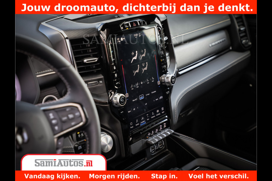 Dodge Ram 1500 Limited Night | 5.7 V8 Hemi Full Option | Comfortabele Dubbele Cabine met Royale 5 Zitplaatsen | De Meest Luxe en Volle Pick-Up in zijn Klasse | BPM vrij | Nu Leverbaar uit Voorraad | Voorraad Nr v45lpr
