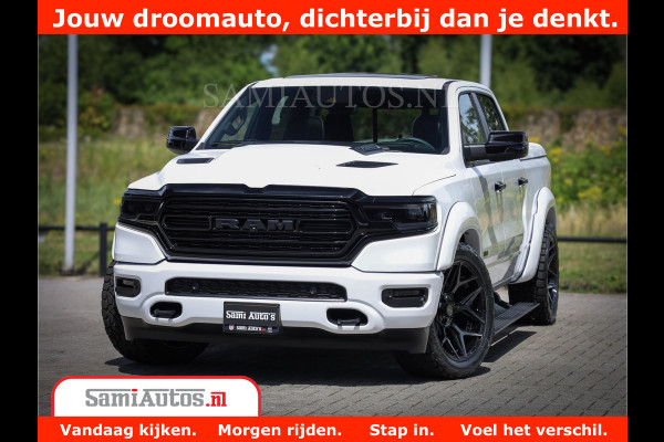 Dodge Ram 1500 Limited Night | 5.7 V8 Hemi Full Option | Comfortabele Dubbele Cabine met Royale 5 Zitplaatsen | De Meest Luxe en Volle Pick-Up in zijn Klasse | BPM vrij | Nu Leverbaar uit Voorraad | Voorraad Nr v45lpr