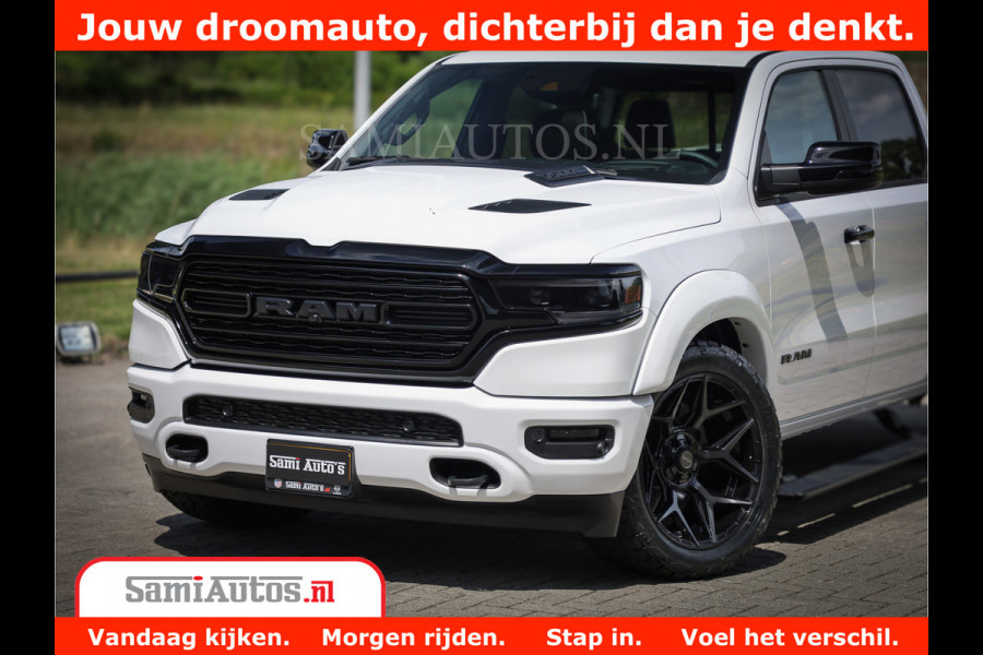 Dodge Ram 1500 Limited Night | 5.7 V8 Hemi Full Option | Comfortabele Dubbele Cabine met Royale 5 Zitplaatsen | De Meest Luxe en Volle Pick-Up in zijn Klasse | BPM vrij | Nu Leverbaar uit Voorraad | Voorraad Nr v45lpr