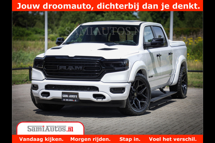 Dodge Ram 1500 Limited Night | 5.7 V8 Hemi Full Option | Comfortabele Dubbele Cabine met Royale 5 Zitplaatsen | De Meest Luxe en Volle Pick-Up in zijn Klasse | BPM vrij | Nu Leverbaar uit Voorraad | Voorraad Nr v45lpr