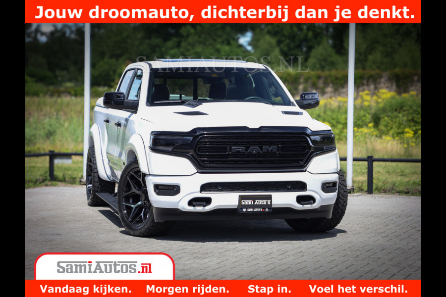 Dodge Ram 1500 Limited Night | 5.7 V8 Hemi Full Option | Comfortabele Dubbele Cabine met Royale 5 Zitplaatsen | De Meest Luxe en Volle Pick-Up in zijn Klasse | BPM vrij | Nu Leverbaar uit Voorraad | Voorraad Nr v45lpr