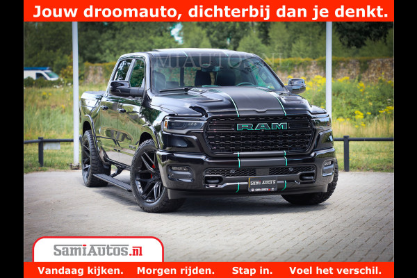 Dodge Ram 1500 Limited Night H.O 540HP 706Nm | Massage + Full Option | De Meest Luxe en Volle Pick-Up in zijn Klasse | Comfortabele Dubbele Cabine met Royale 5 Zitplaatsen | BPM vrij | Nu Leverbaar uit Voorraad | Voorraad Nr 2370 - 5411