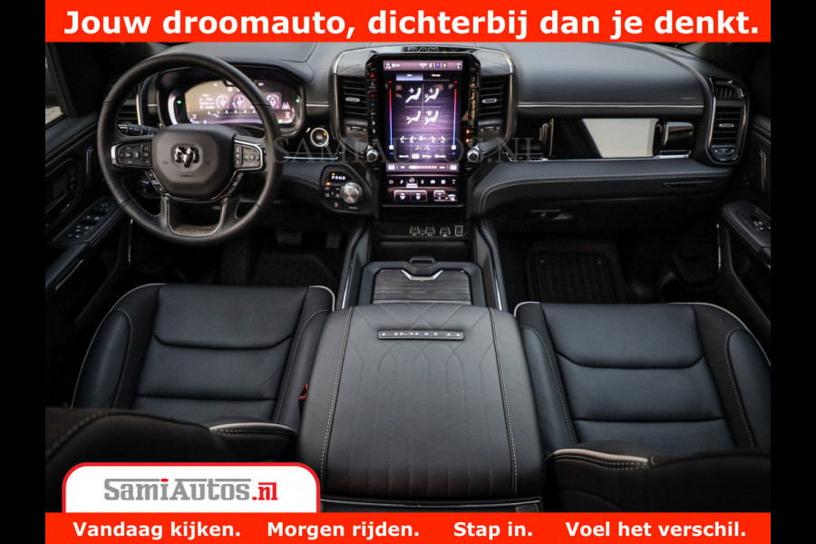 Dodge Ram 1500 Limited Night H.O 540HP 706Nm | Massage + Full Option | De Meest Luxe en Volle Pick-Up in zijn Klasse | Comfortabele Dubbele Cabine met Royale 5 Zitplaatsen | BPM vrij | Nu Leverbaar uit Voorraad | Voorraad Nr 2370 - 5411