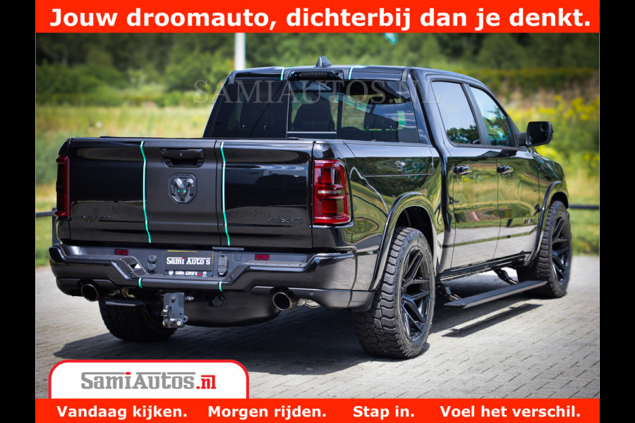 Dodge Ram 1500 Limited Night H.O 540HP 706Nm | Massage + Full Option | De Meest Luxe en Volle Pick-Up in zijn Klasse | Comfortabele Dubbele Cabine met Royale 5 Zitplaatsen | BPM vrij | Nu Leverbaar uit Voorraad | Voorraad Nr 2370 - 5411