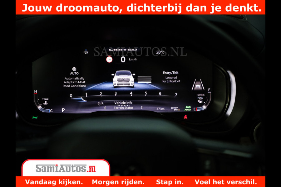 Dodge Ram 1500 Limited Night H.O 540HP 706Nm | Massage + Full Option | De Meest Luxe en Volle Pick-Up in zijn Klasse | Comfortabele Dubbele Cabine met Royale 5 Zitplaatsen | BPM vrij | Nu Leverbaar uit Voorraad | Voorraad Nr 2370 - 5411