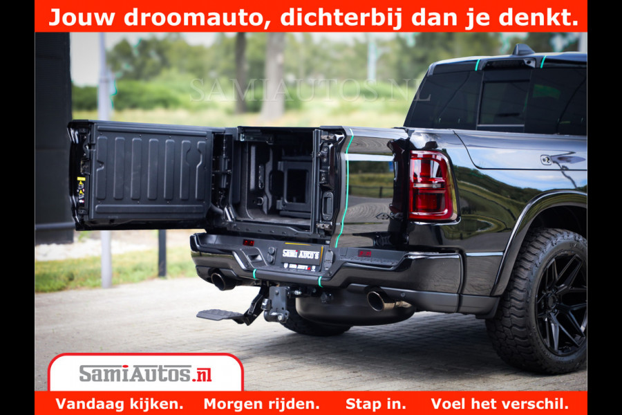 Dodge Ram 1500 Limited Night H.O 540HP 706Nm | Massage + Full Option | De Meest Luxe en Volle Pick-Up in zijn Klasse | Comfortabele Dubbele Cabine met Royale 5 Zitplaatsen | BPM vrij | Nu Leverbaar uit Voorraad | Voorraad Nr 2370 - 5411