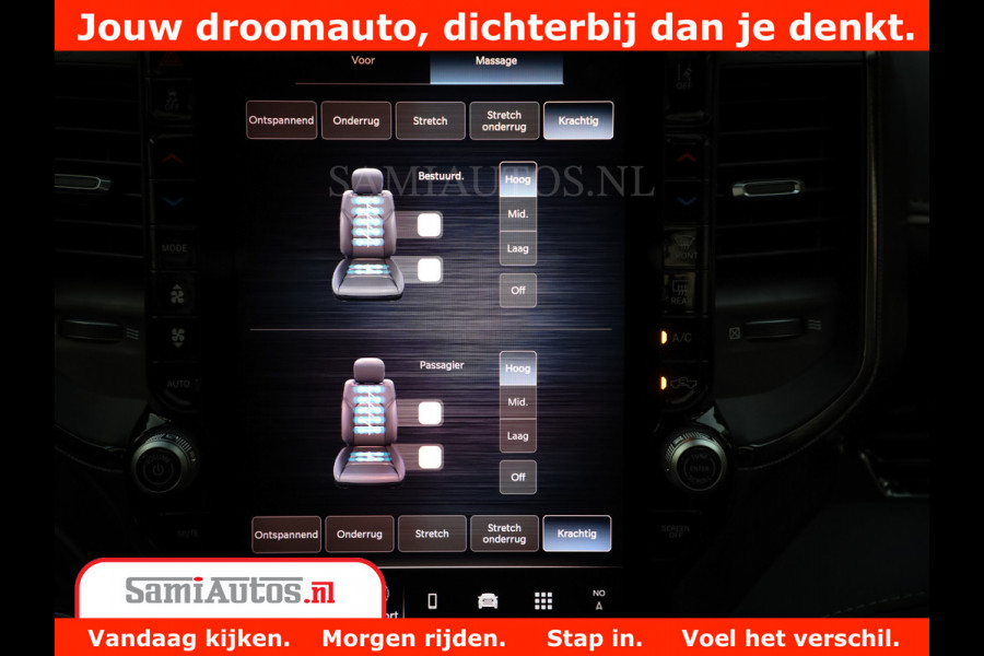 Dodge Ram 1500 Limited Night H.O 540HP 706Nm | Massage + Full Option | De Meest Luxe en Volle Pick-Up in zijn Klasse | Comfortabele Dubbele Cabine met Royale 5 Zitplaatsen | BPM vrij | Nu Leverbaar uit Voorraad | Voorraad Nr 2370 - 5411