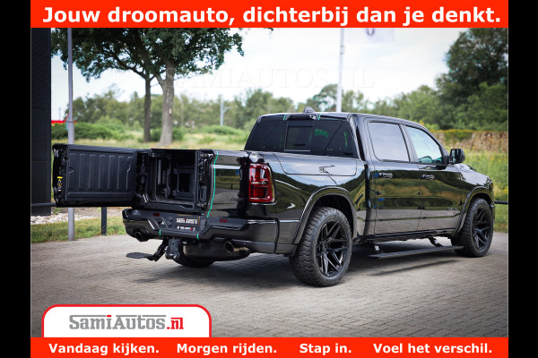 Dodge Ram 1500 Limited Night H.O 540HP 706Nm | Massage + Full Option | De Meest Luxe en Volle Pick-Up in zijn Klasse | Comfortabele Dubbele Cabine met Royale 5 Zitplaatsen | BPM vrij | Nu Leverbaar uit Voorraad | Voorraad Nr 2370 - 5411