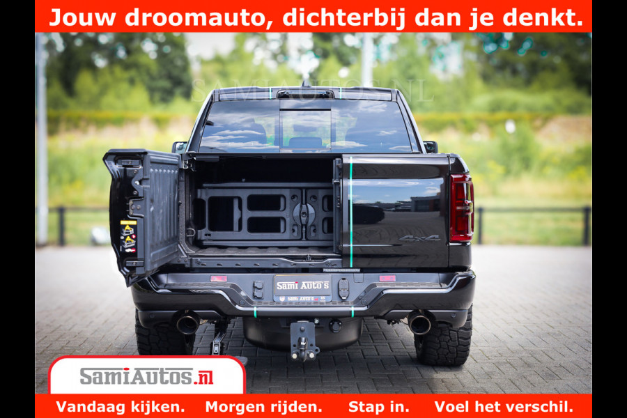 Dodge Ram 1500 Limited Night H.O 540HP 706Nm | Massage + Full Option | De Meest Luxe en Volle Pick-Up in zijn Klasse | Comfortabele Dubbele Cabine met Royale 5 Zitplaatsen | BPM vrij | Nu Leverbaar uit Voorraad | Voorraad Nr 2370 - 5411