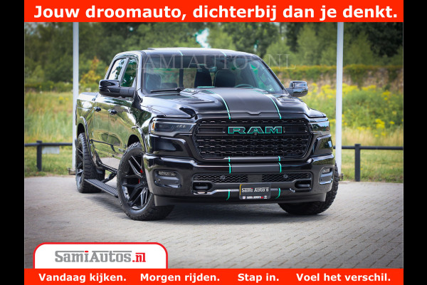 Dodge Ram 1500 Limited Night H.O 540HP 706Nm | Massage + Full Option | De Meest Luxe en Volle Pick-Up in zijn Klasse | Comfortabele Dubbele Cabine met Royale 5 Zitplaatsen | BPM vrij | Nu Leverbaar uit Voorraad | Voorraad Nr 2370 - 5411