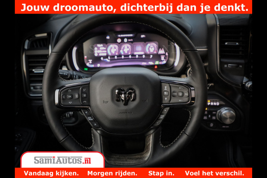 Dodge Ram 1500 Limited Night H.O 540HP 706Nm | Massage + Full Option | De Meest Luxe en Volle Pick-Up in zijn Klasse | Comfortabele Dubbele Cabine met Royale 5 Zitplaatsen | BPM vrij | Nu Leverbaar uit Voorraad | Voorraad Nr 2370 - 5411
