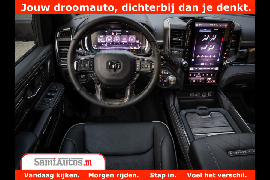 Dodge Ram 1500 Limited Night H.O 540HP 706Nm | Massage + Full Option | De Meest Luxe en Volle Pick-Up in zijn Klasse | Comfortabele Dubbele Cabine met Royale 5 Zitplaatsen | BPM vrij | Nu Leverbaar uit Voorraad | Voorraad Nr 2370 - 5411