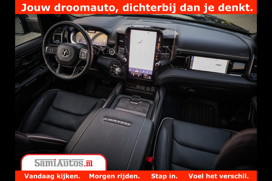 Dodge Ram 1500 Limited Night H.O 540HP 706Nm | Massage + Full Option | De Meest Luxe en Volle Pick-Up in zijn Klasse | Comfortabele Dubbele Cabine met Royale 5 Zitplaatsen | BPM vrij | Nu Leverbaar uit Voorraad | Voorraad Nr 2370 - 5411