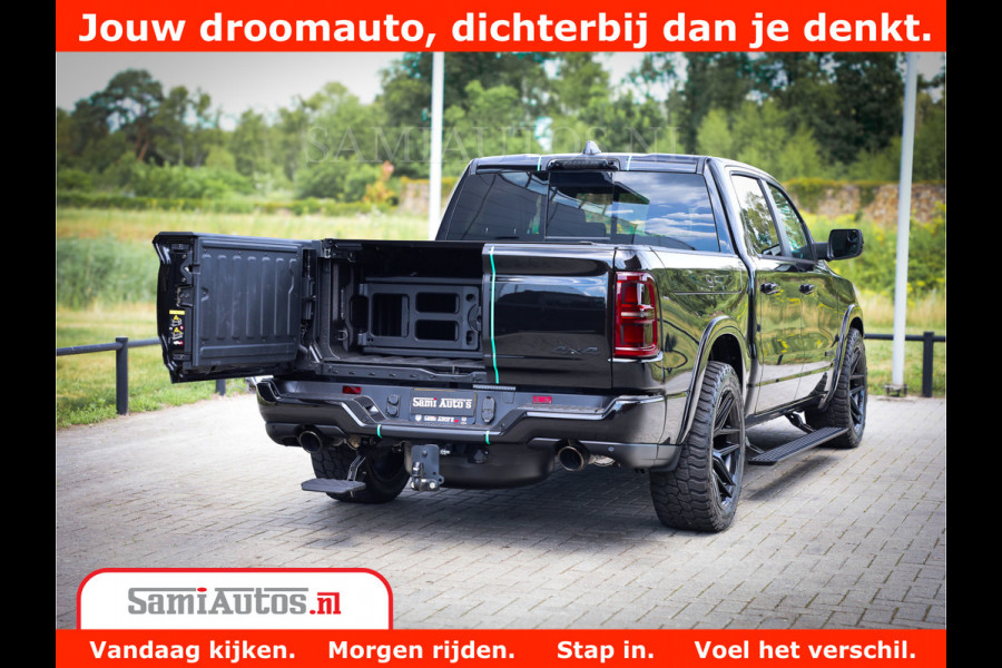 Dodge Ram 1500 Limited Night H.O 540HP 706Nm | Massage + Full Option | De Meest Luxe en Volle Pick-Up in zijn Klasse | Comfortabele Dubbele Cabine met Royale 5 Zitplaatsen | BPM vrij | Nu Leverbaar uit Voorraad | Voorraad Nr 2370 - 5411